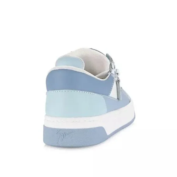 Giuseppe Zanotti Colorblock Leather Double-Zip Sneakers, NWT, Size EU 43